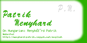 patrik menyhard business card